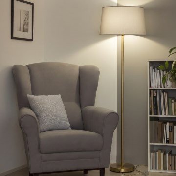Brilagi - LED põrandalamp CERIA 1xE27/20W/230V läb. 45 cm hall/kuldne
