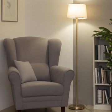 Brilagi - LED põrandalamp CERIA 1xE27/20W/230V, läbimõõt 30 cm, beež/kuldne