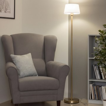 Brilagi - LED põrandalamp CERIA 1xE27/20W/230V, läbimõõt 30 cm, valge/kuldne