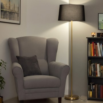 Brilagi - LED-põrandalamp CERIA 1xE27/20W/230V, läbimõõt 45 cm, must/kuldne