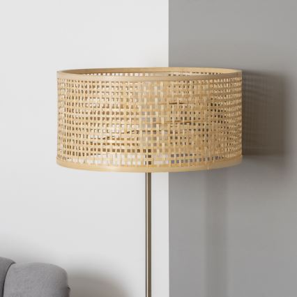 Brilagi - LED-põrandalamp CERIA 1xE27/40W/230V, läbimõõt 25 cm, bambus/mattkroom