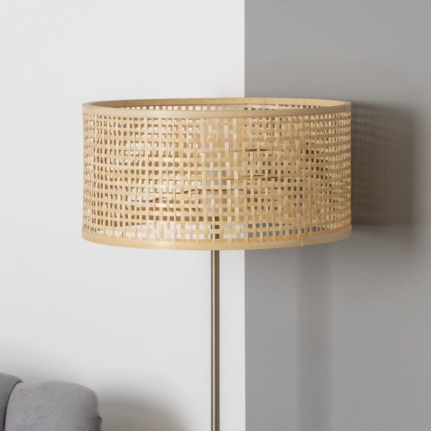 Brilagi - LED-põrandalamp CERIA 1xE27/40W/230V, läbimõõt 25 cm, bambus/mattkroom