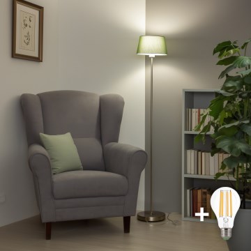 Brilagi - LED-põrandalamp CERIA 1xE27/40W/230V, läbimõõt 25 cm, roheline/mati kroom