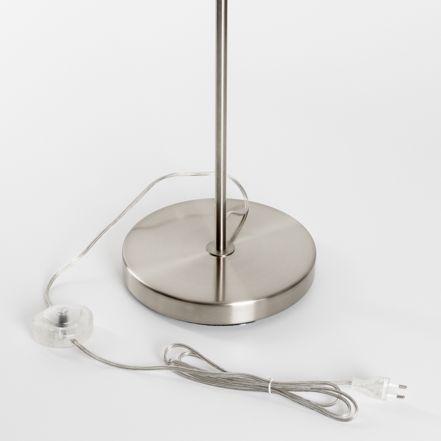 Brilagi - LED-põrandalamp CERIA 1xE27/40W/230V, läbimõõt 40 cm, bambus/mati kroom