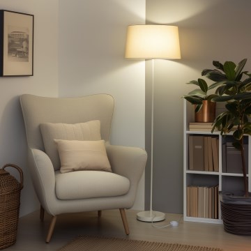 Brilagi - LED põrandalamp CERIA 1xE27/40W/230V, läbimõõt 45 cm, beež/valge