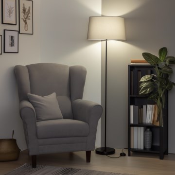 Brilagi - LED põrandalamp CERIA 1xE27/40W/230V, läbimõõt 45 cm, hall/must