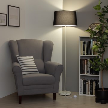 Brilagi - LED-põrandalamp CERIA 1xE27/40W/230V läbimõõt 45 cm must/valge