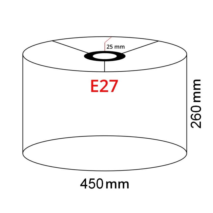 Brilagi - LED-põrandalamp CERIA 1xE27/40W/230V läbimõõt 45 cm valge/mattkroom