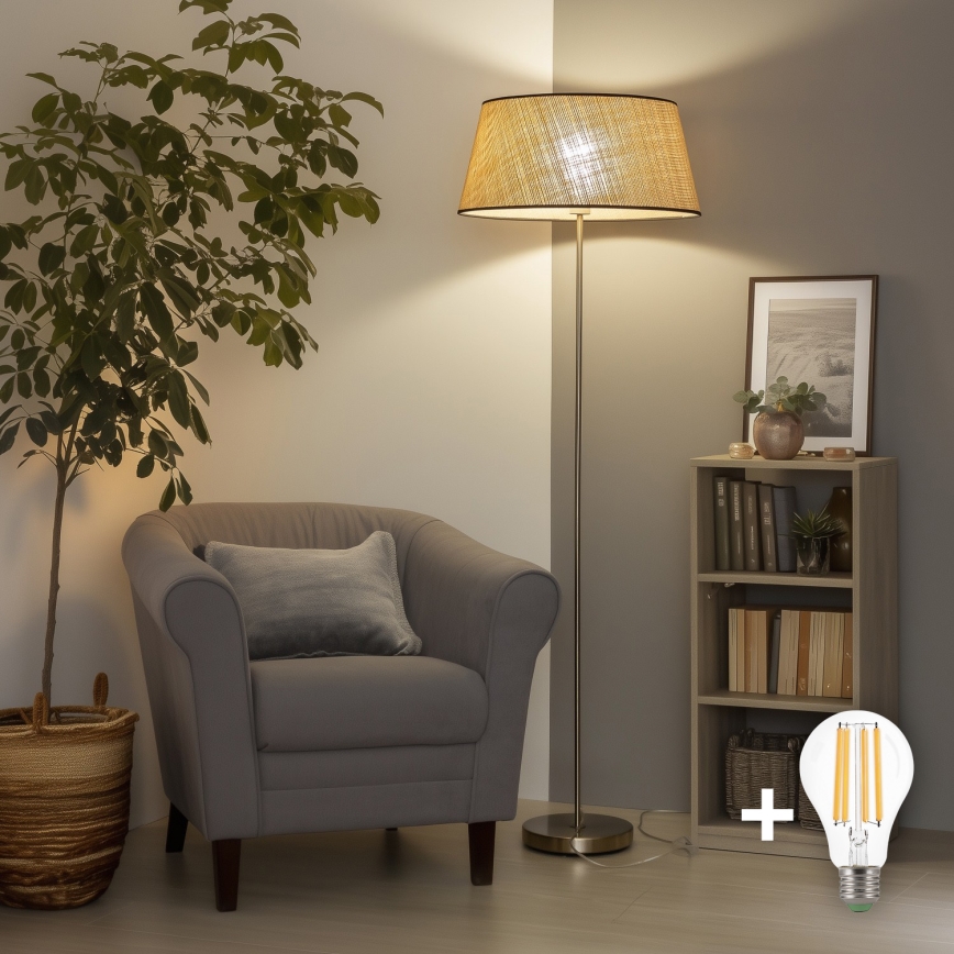 Brilagi - LED põrandalamp CERIA 1xE27/40W/230V läbimõõt 50 cm beež/mattkroom