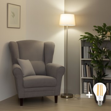 Brilagi - LED-põrandalamp CERIA 1xE27/40W/230V Ø 30 cm beež/mattkroom