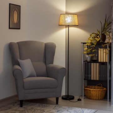 Brilagi - LED põrandalamp CERIA 1xE27/40W/230V Ø 35 cm beež/must