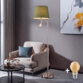 BRILAGI - LED põrandalamp CERIA 1xE27/60W/230V + LED/2,1W läbimõõt 45 cm mattkroom/roheline