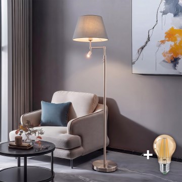 BRILAGI - LED põrandalamp CERIA 1xE27/60W/230V + LED/2,1W Ø 45 cm mattkroom/hall