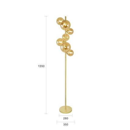 Brilagi - LED Põrandalamp MILLA 7xG9/3W/230V kuldne