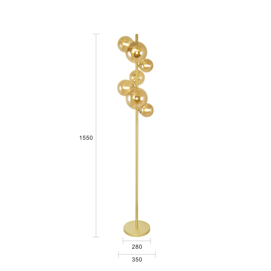 Brilagi - LED Põrandalamp MILLA 7xG9/3W/230V kuldne