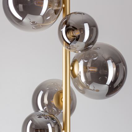 BRILAGI - LED Põrandalamp MILLA 7xG9/3W/230V kuldne/suitsune