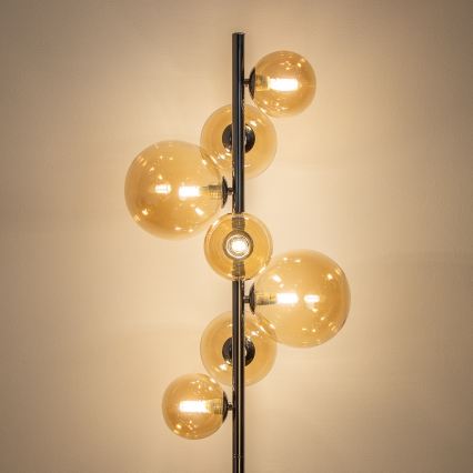 BRILAGI - LED põrandalamp MILLA 7xG9/3W/230V must kroom/kuldne