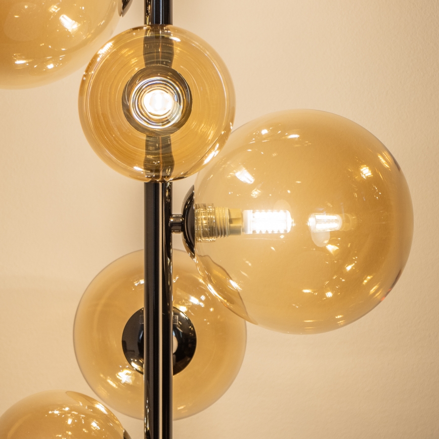 BRILAGI - LED põrandalamp MILLA 7xG9/3W/230V must kroom/kuldne