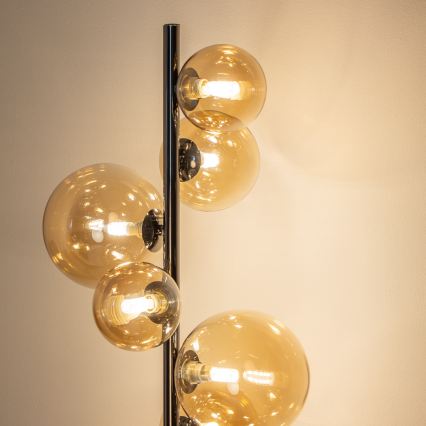 BRILAGI - LED põrandalamp MILLA 7xG9/3W/230V must kroom/kuldne