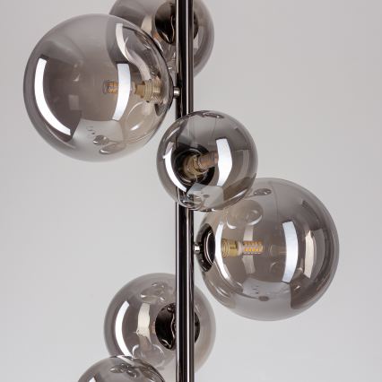 BRILAGI - LED põrandalamp MILLA 7xG9/3W/230V must kroom/suitsune