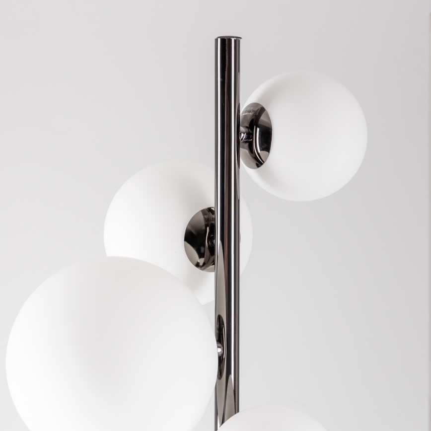 BRILAGI - LED põrandalamp MILLA 7xG9/3W/230V must kroom/valge