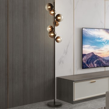 Brilagi - LED-põrandalamp MILLA 7xG9/3W/230V pruun/suitsupruun