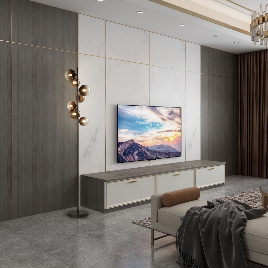 Brilagi - LED-põrandalamp MILLA 7xG9/3W/230V pruun/suitsupruun