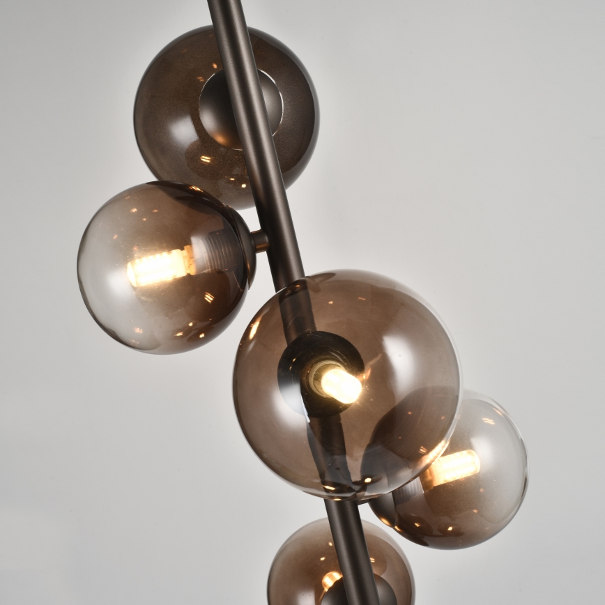 Brilagi - LED-põrandalamp MILLA 7xG9/3W/230V pruun/suitsupruun