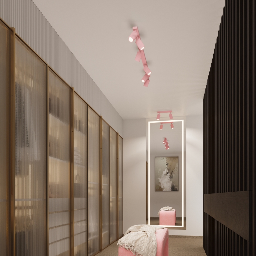 Brilagi - LED-punktvalgusti CRESTO 2xGU10/10W/230V roosa