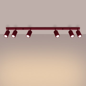 Brilagi - LED-punktvalgusti CRESTO 6xGU10/10W/230V burgundipunane