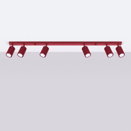 Brilagi - LED-punktvalgusti CRESTO 6xGU10/10W/230V burgundipunane