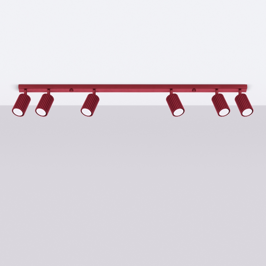 Brilagi - LED-punktvalgusti CRESTO 6xGU10/10W/230V burgundipunane