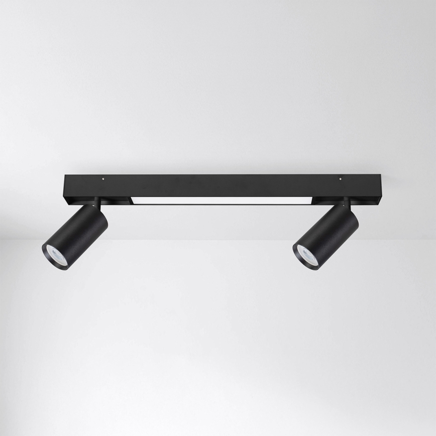 Brilagi - LED-punktvalgusti SELE 2xGU10/30W/230V + LED/15W must