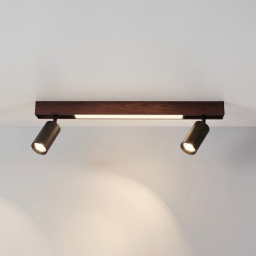 BRILAGI - LED punktvalgusti SELE 2xGU10/30W/230V + LED/15W must/kirsidekor