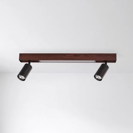 BRILAGI - LED punktvalgusti SELE 2xGU10/30W/230V + LED/15W must/kirsidekor