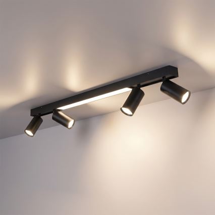 Brilagi - LED-punktvalgusti SELE 4xGU10/30W/230V + LED/25W must