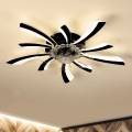 Brilagi - LED reguleeritav laelamp ventilaatoriga LED/50W/230V 3000-6500K must + kaugjuhtimispult