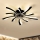 Brilagi - LED reguleeritav laelamp ventilaatoriga LED/50W/230V 3000-6500K must + kaugjuhtimispult
