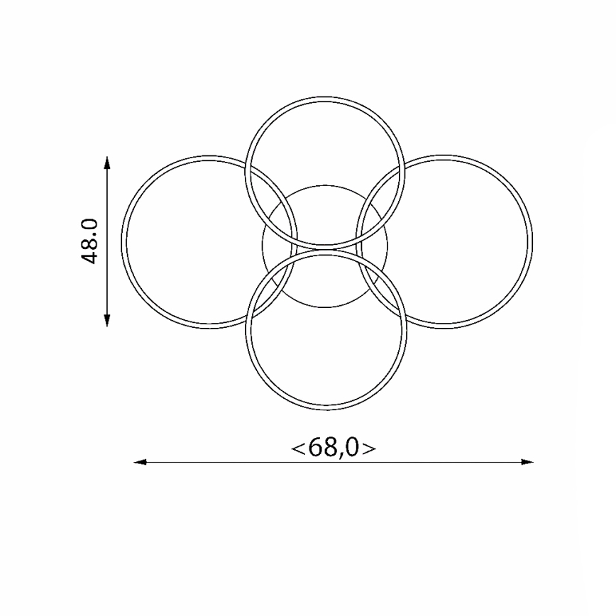 Brilagi - LED reguleeritav laelamp ORBITS LED/49W/230V 3000-6000K + kaugjuhtimispult