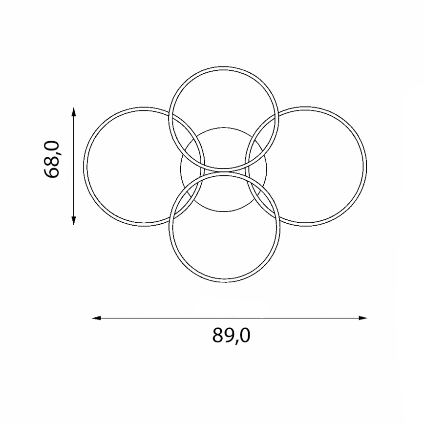 Brilagi - LED reguleeritav laelamp ORBITS LED/52W/230V 3000-6000K + kaugjuhtimispult