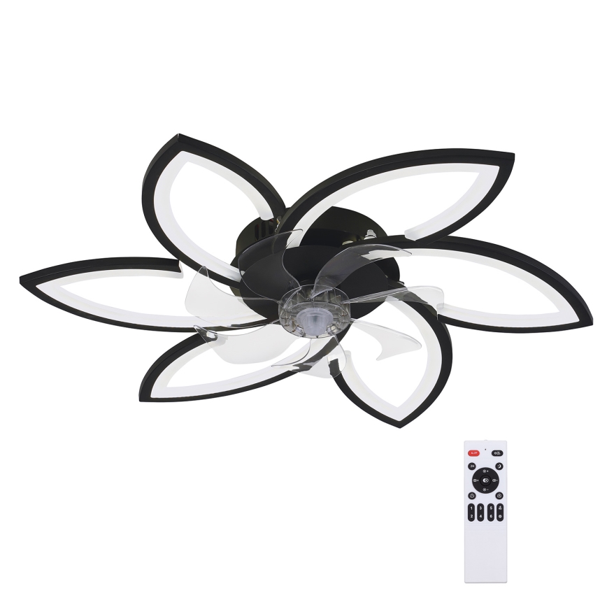 Brilagi - LED reguleeritav laelamp ventilaatoriga LED/50W/230V 3000-6500K must + kaugjuhtimispult