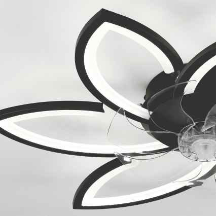 Brilagi - LED reguleeritav laelamp ventilaatoriga LED/50W/230V 3000-6500K must + kaugjuhtimispult