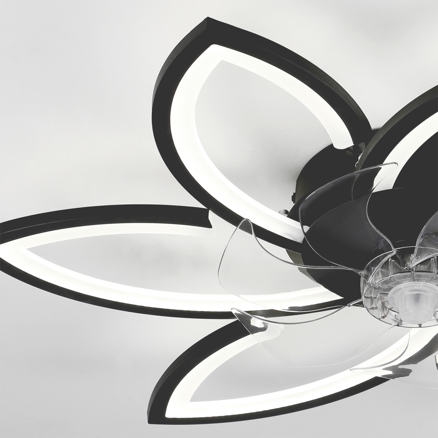 Brilagi - LED reguleeritav laelamp ventilaatoriga LED/50W/230V 3000-6500K must + kaugjuhtimispult