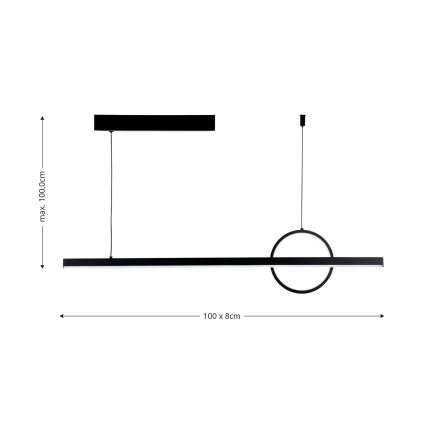 Brilagi - LED reguleeritav rippvalgusti nööril NIVIO LED/20W/230V 3000/4000/6000K + kaugjuhtimispult