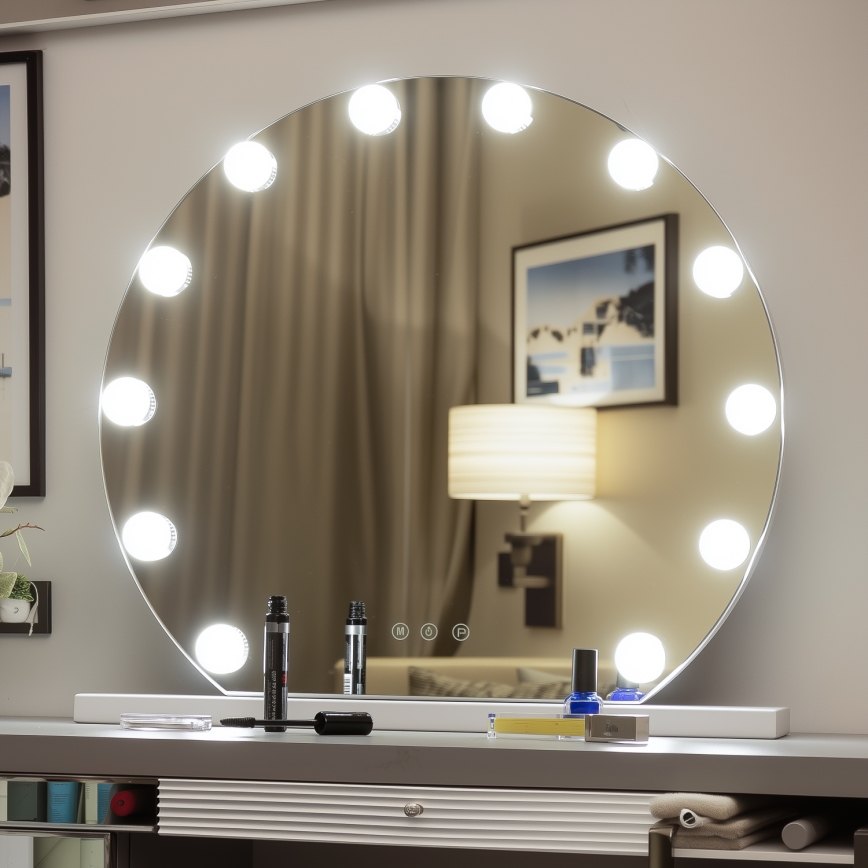 Brilagi - LED reguleeritav meigipeegel HOLLYWOOD LED/12W/230V 3000/4000/6500K