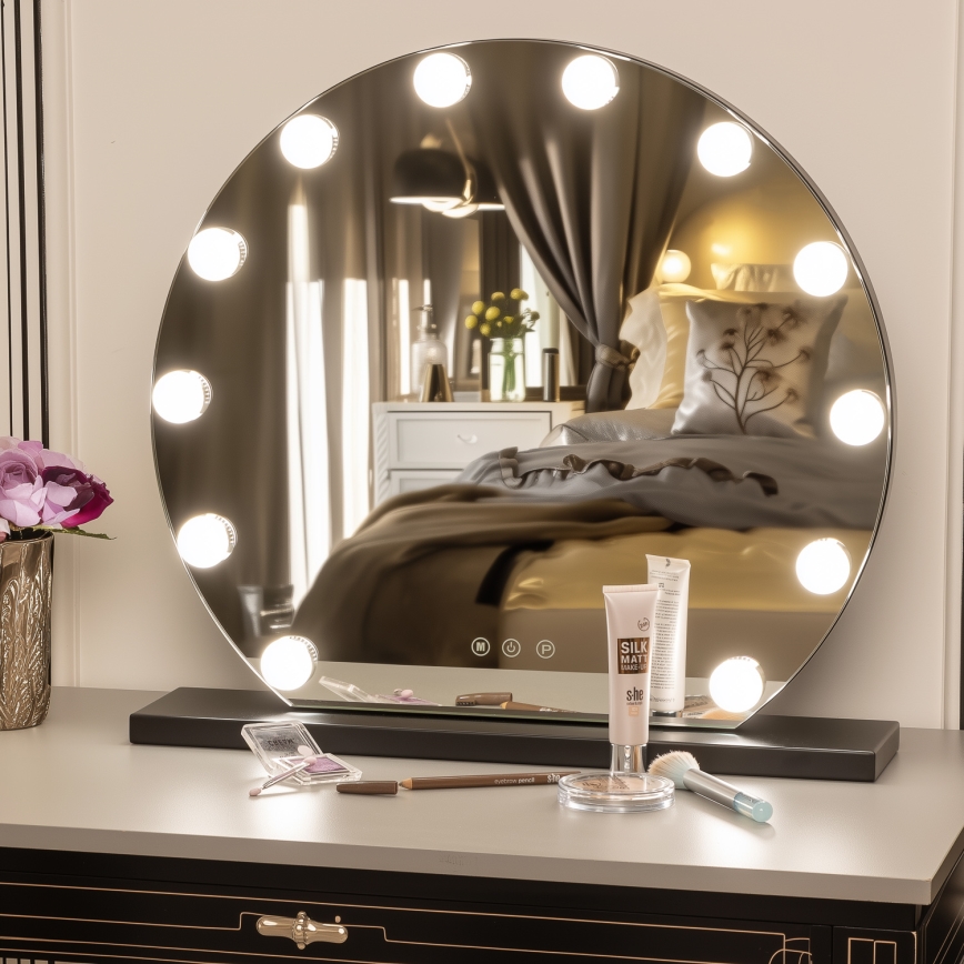 Brilagi - LED reguleeritav meigipeegel HOLLYWOOD LED/12W/230V 3000/4000/6500K