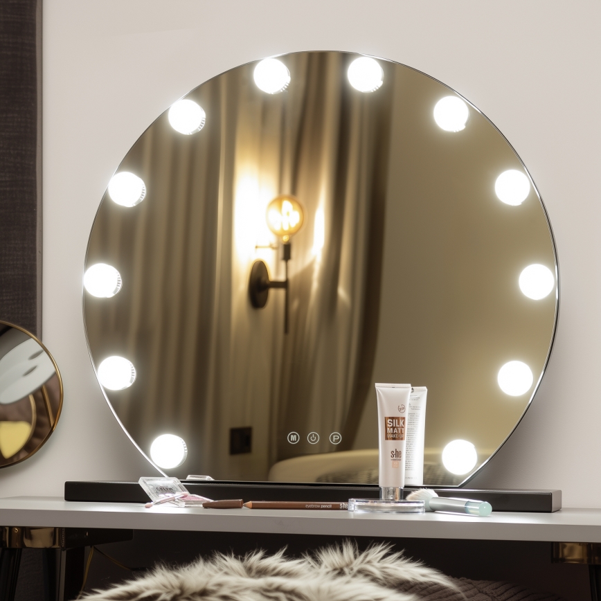 Brilagi - LED reguleeritav meigipeegel HOLLYWOOD LED/12W/230V 3000/4000/6500K