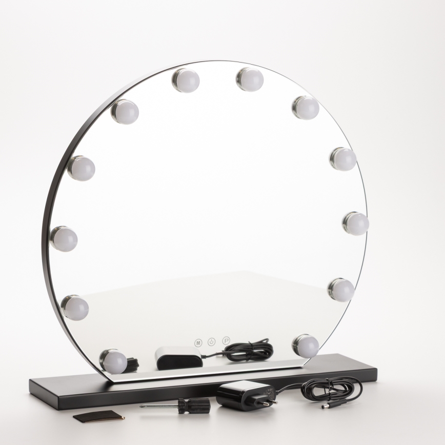 Brilagi - LED reguleeritav meigipeegel HOLLYWOOD LED/12W/230V 3000/4000/6500K