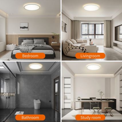 Brilagi - LED hämardatav valgusti liikumis- ja hämarustundlikuga ULTRA SLIM LED/18W/230V läbimõõt 30 cm + kaugjuhtimispult