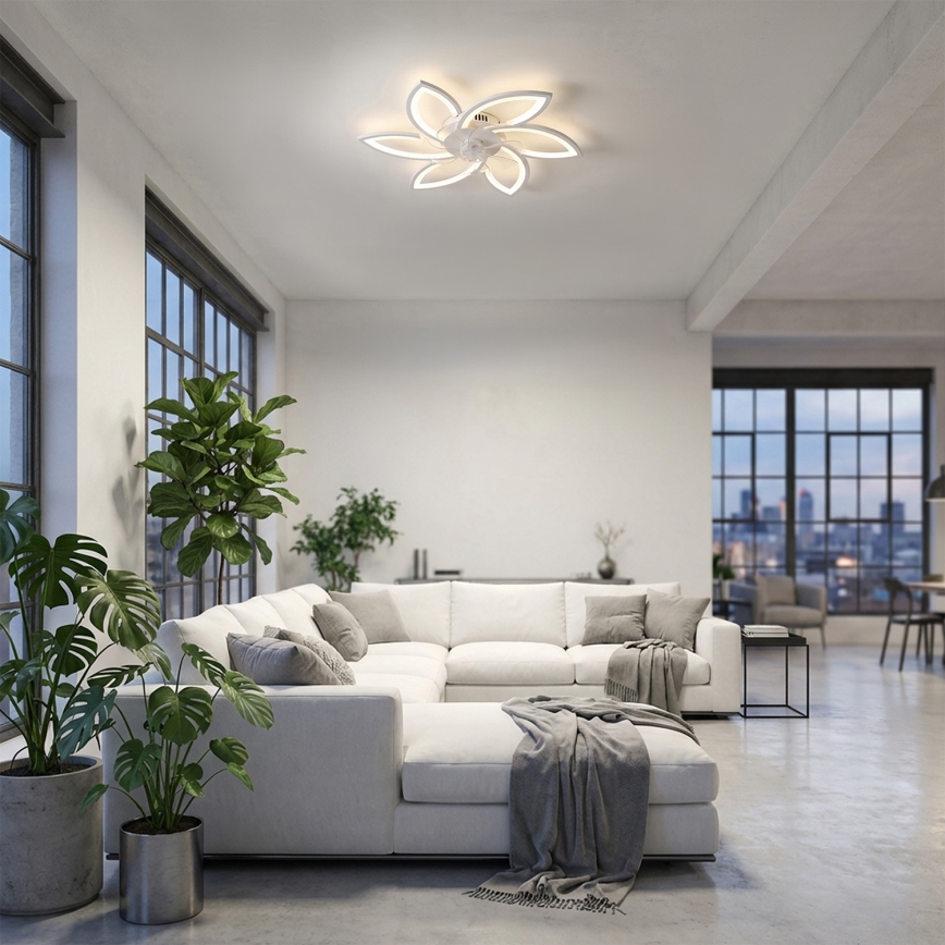 Brilagi - LED reguleeritav laelamp ventilaatoriga LED/50W/230V 3000-6500K valge + kaugjuhtimispult